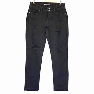 Levi’s 529 Curvy Skinny Leg Distressed Ripped Raw Hem Lack Wash Jeans W31 L32